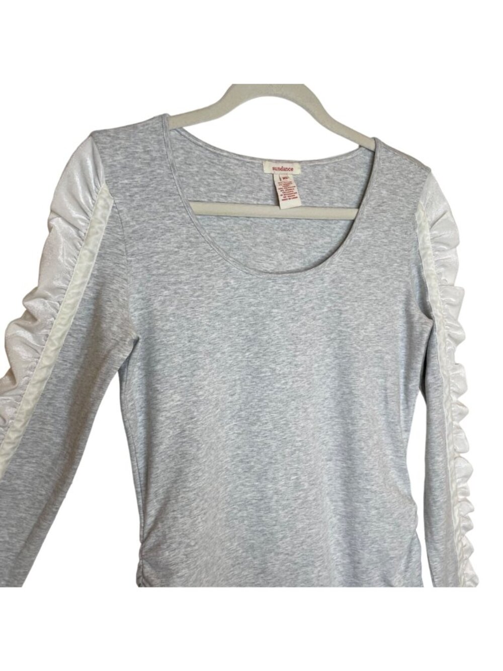 Sundance Bellina Ruched Velvet Sleeve Long Sleeve Top, XS - Picture 4 of 7